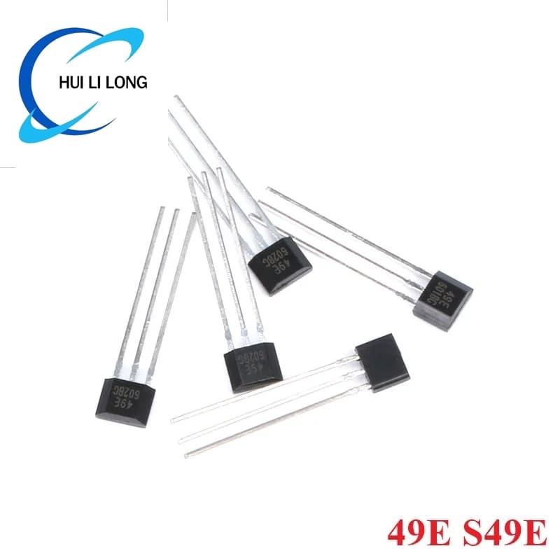 A 49E Hall element, also known as an OH49E or SS49E linear Hall effect sensor, for magnetic field detection.