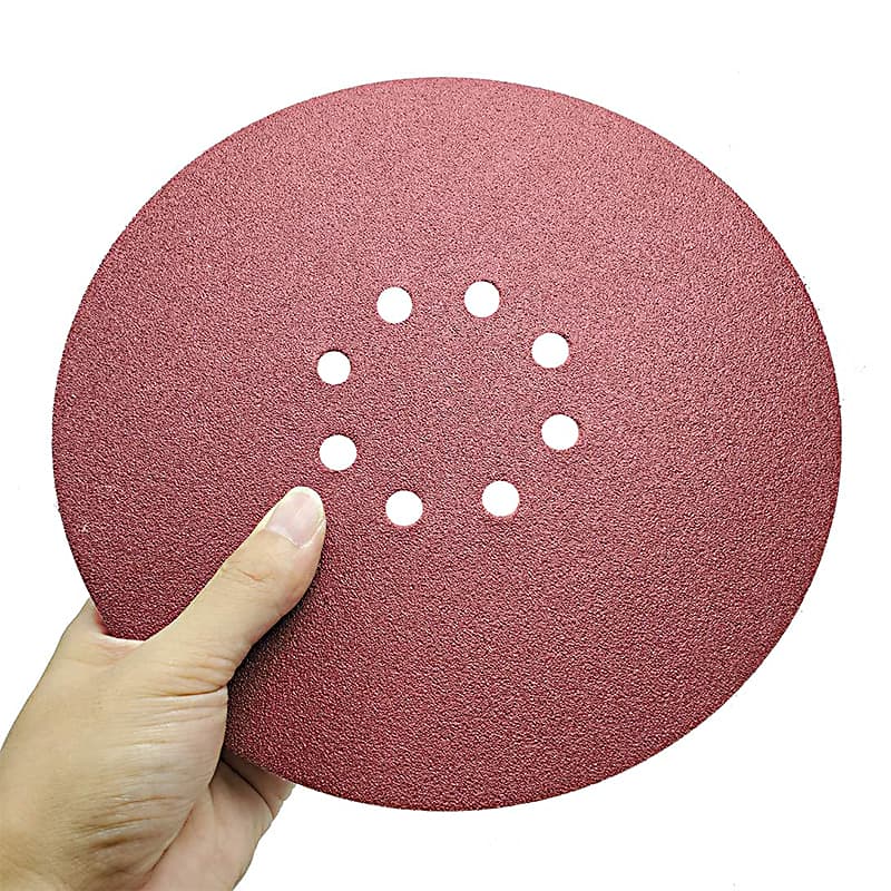 Assorted 225mm 6/8/10-hole sandpaper discs, ideal for an orbital sheet sander, with grits from 40 to 2000 for metal grinding and polishing.
