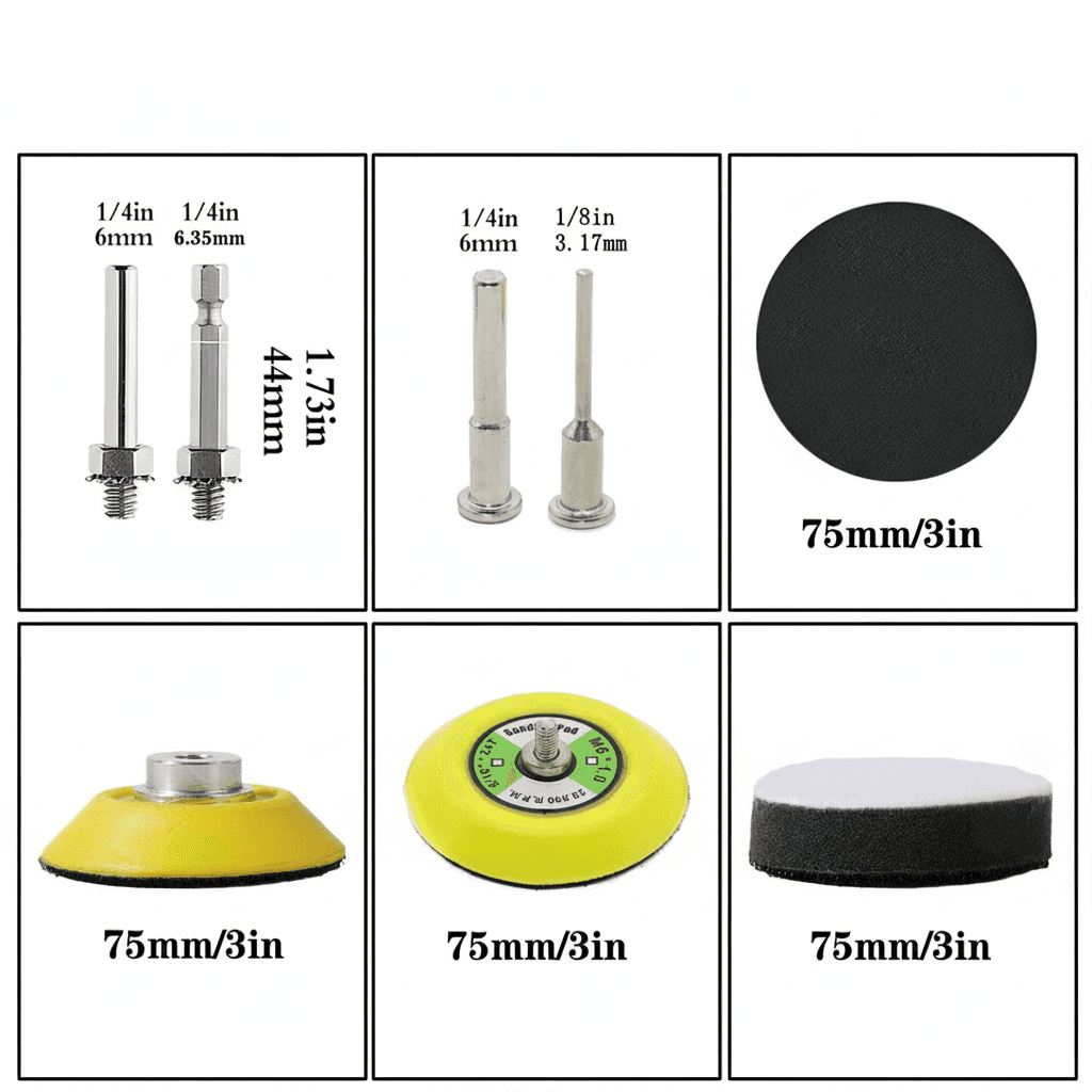 Sander Discs | 75mm Silicon Carbide | Wet/Dry 80-5000 Grit