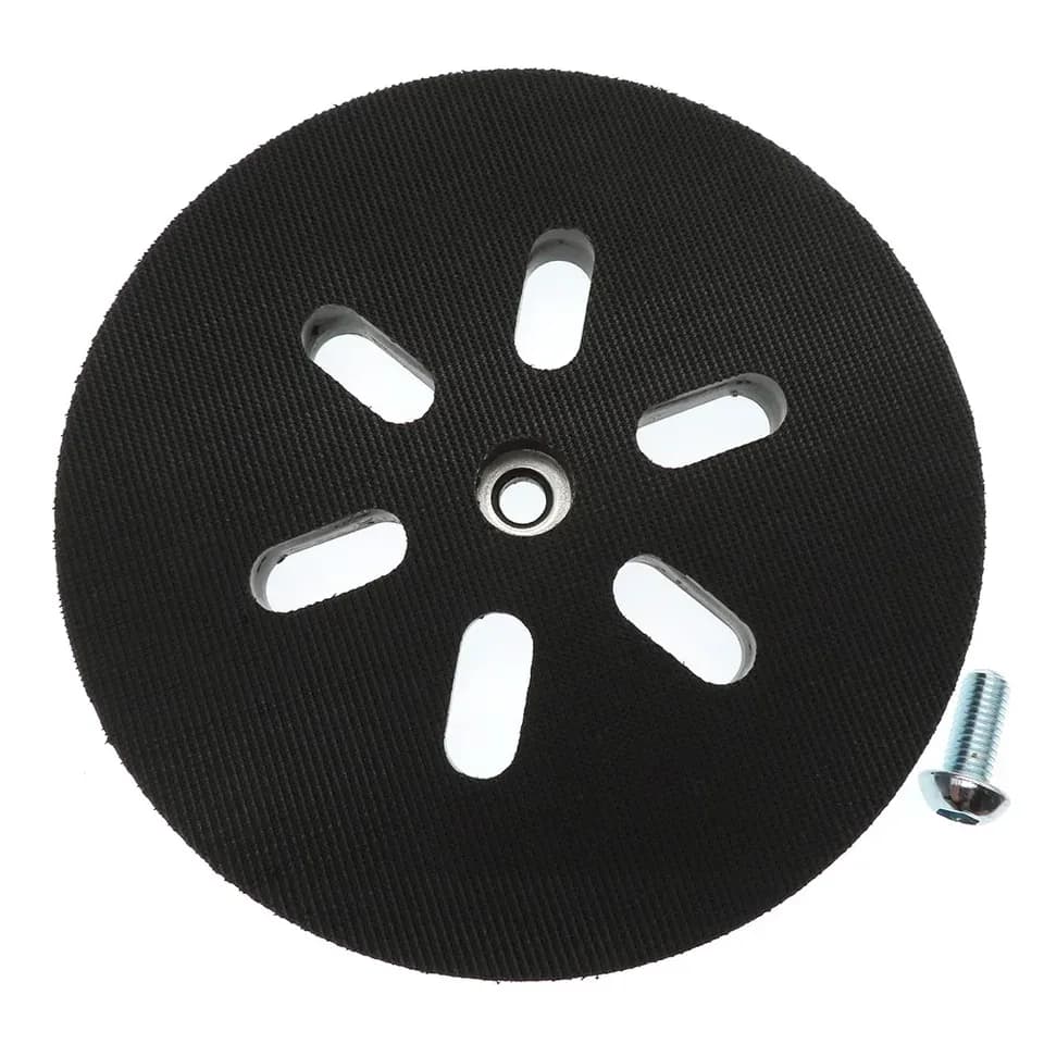 6-inch, 6-hole hook and loop sanding pad backing plate, ideal for drywall sander Bosch GEX 150 models.