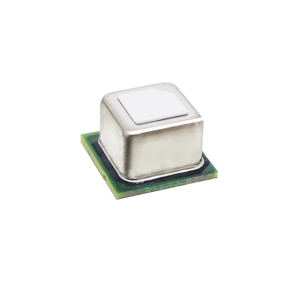 SCD40/SCD41 gas sensor module with I2C communication, precisely measures CO2, temperature, and humidity for environmental monitoring applications.