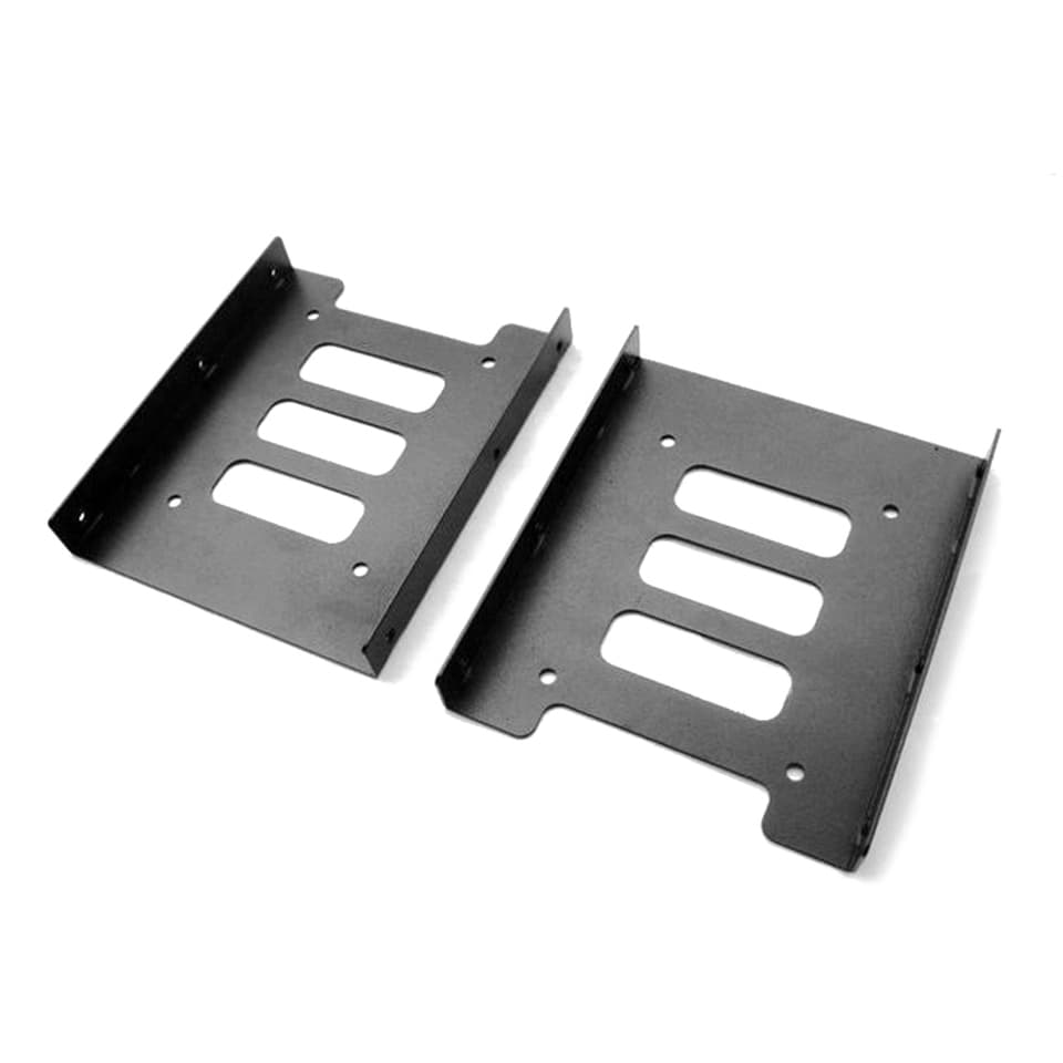 Metal hard drive caddy bracket for mounting 2.5-inch SSD/HDD into a 3.5-inch PC bay.