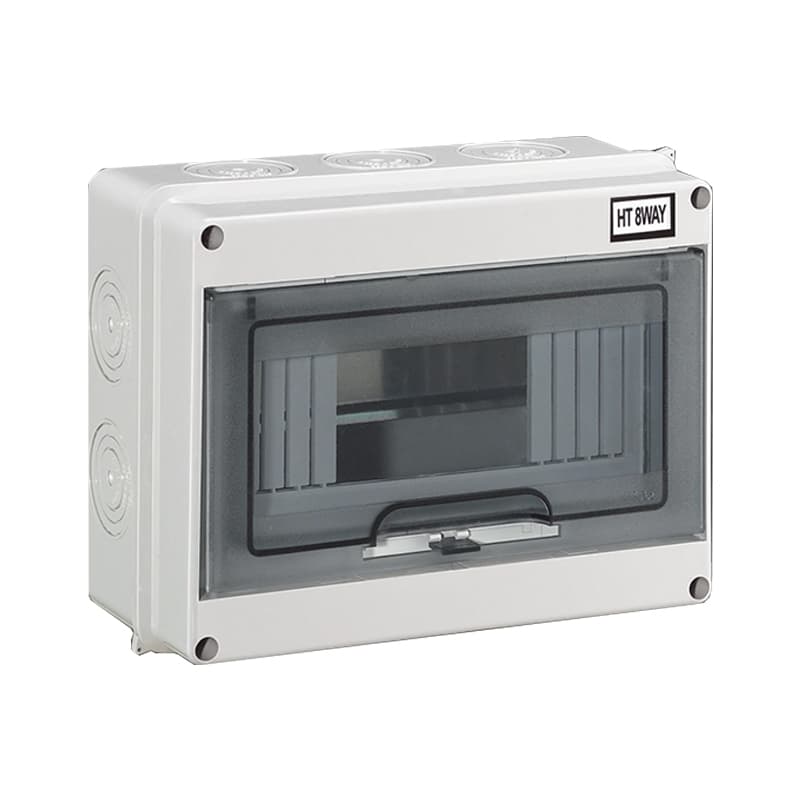 HT Series Junction Box 2/3/5/8/12/15/18/24WAY PC Plastic Outdoor Electrical IP65 Waterproof Distribution Box, a reliable power distribution box.