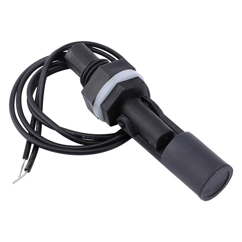 Side mount liquid level sensor with automatic pump control for water tanks.