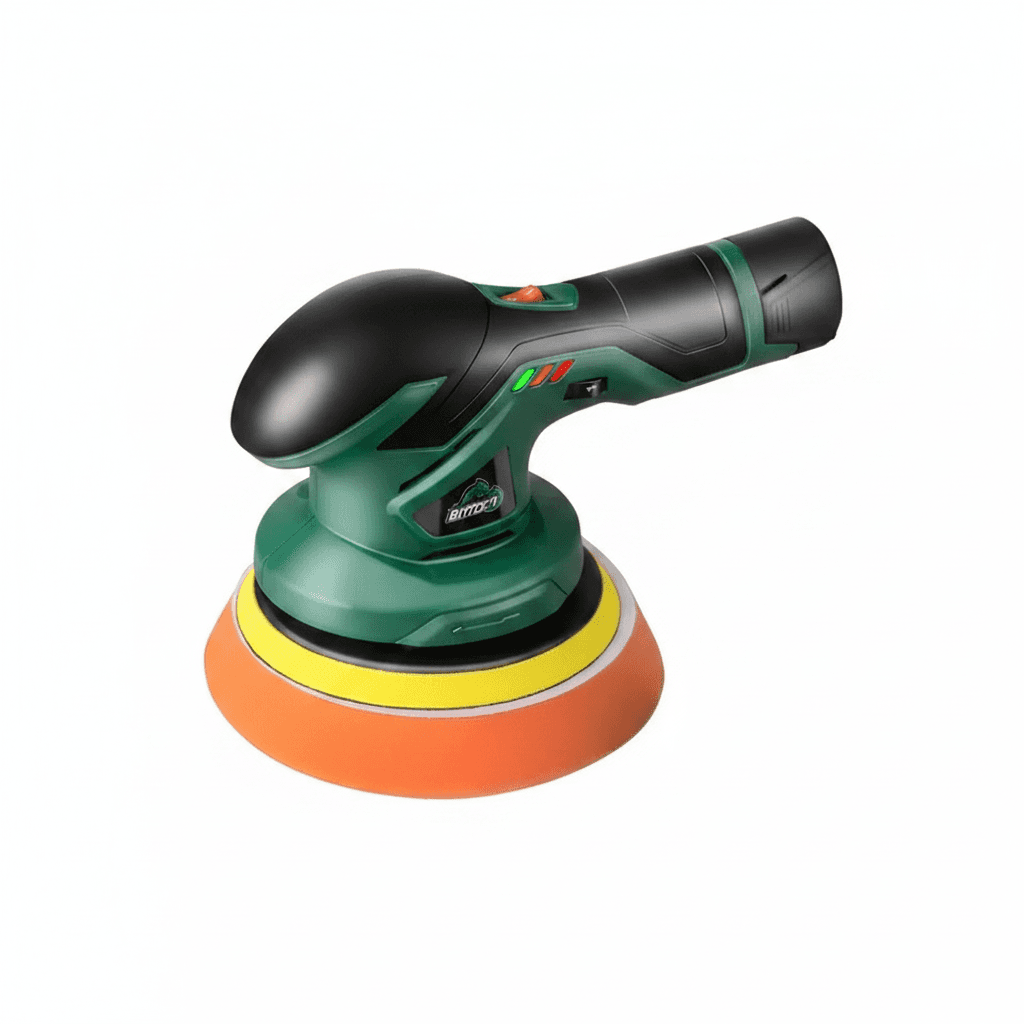 BATOCA 12V cordless sander, a dual-action car polisher with adjustable power for detailing and waxing.