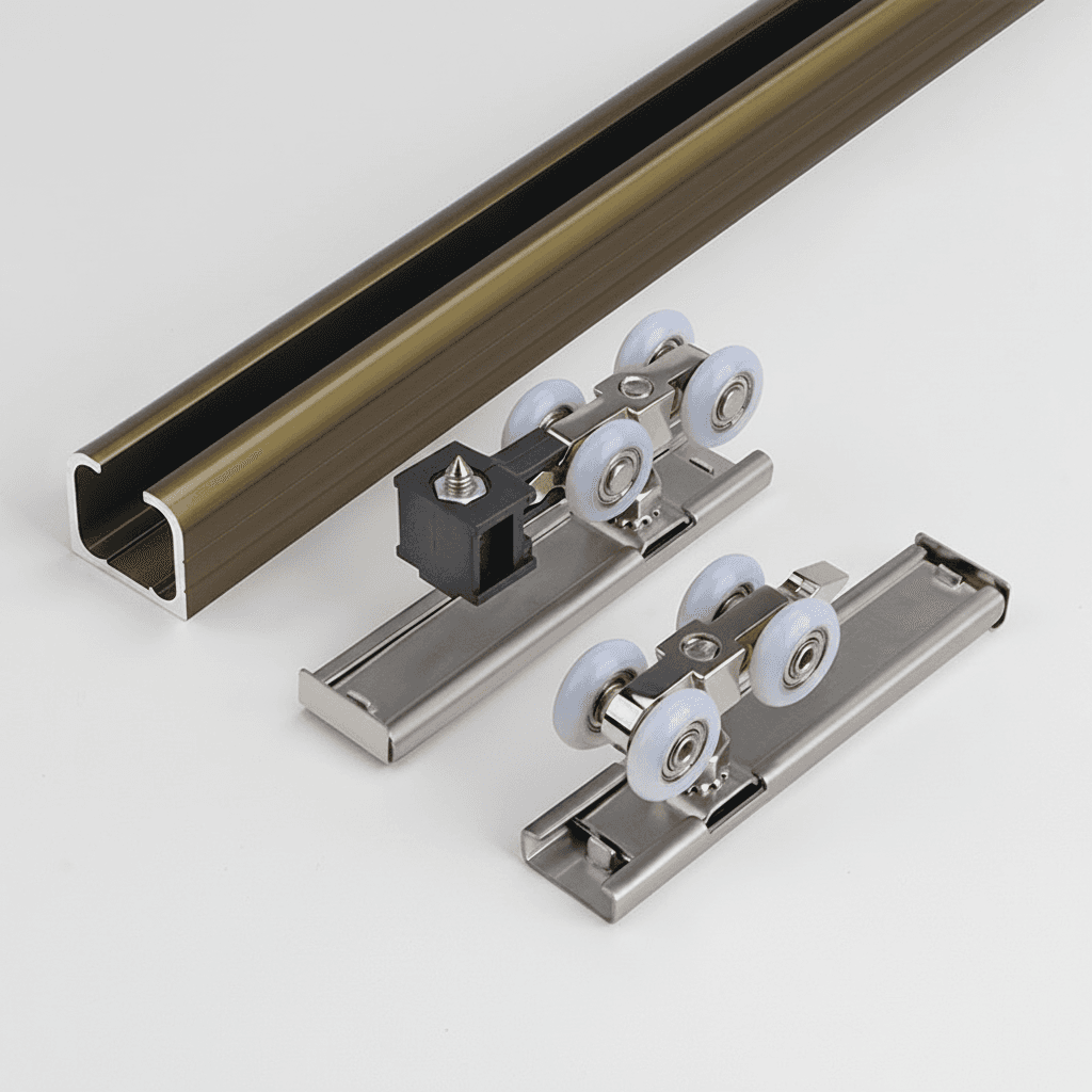 Garment Hanging Rail Wheel, a single unit on a plain background.