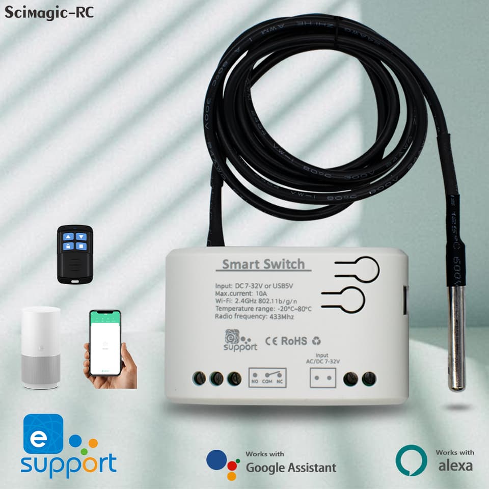 Smart Temperature Humidity Wifi Switch 10A 2000W, an intelligent monitoring temperature sensor.