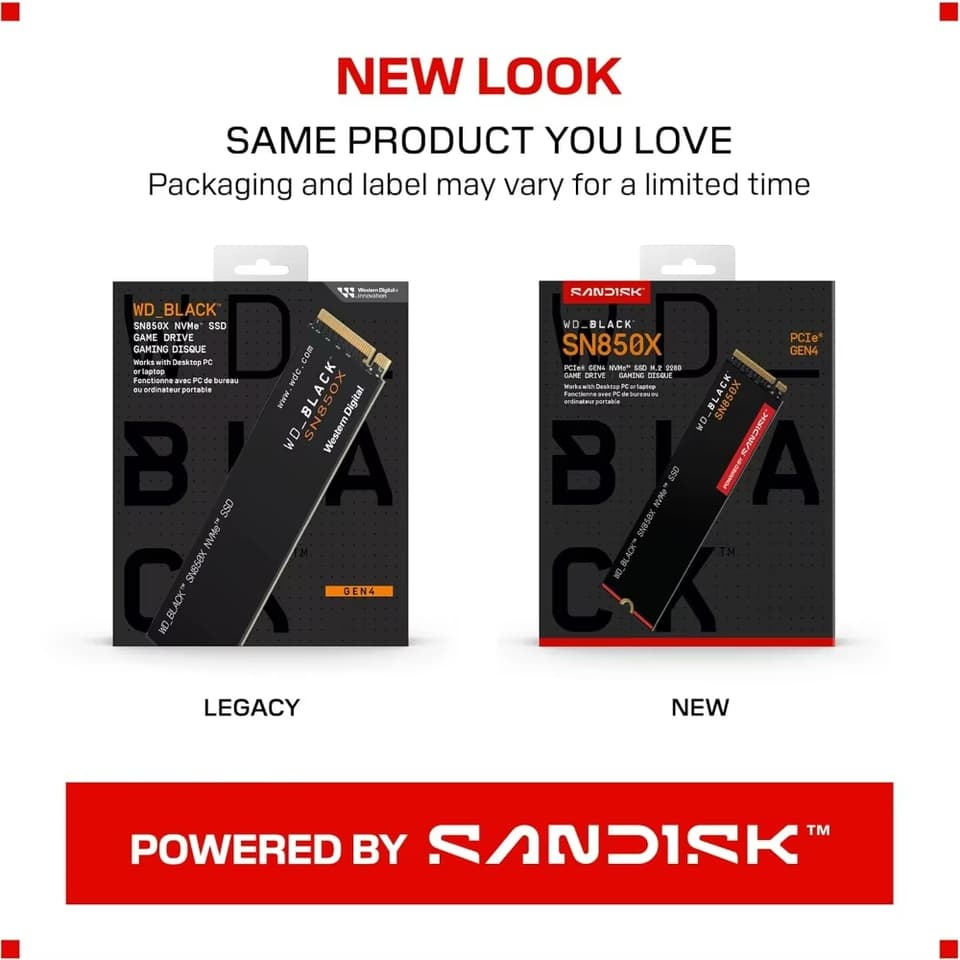 M.2 SSD | WD_BLACK SN850X PCIe 4.0 | For PC & PS5 Console