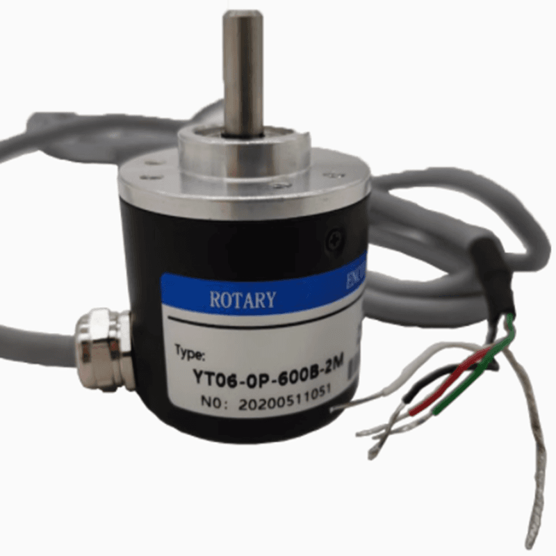 A photoelectric incremental rotary encoder 38S6G5-B-G24N, featuring a robust metal casing.
