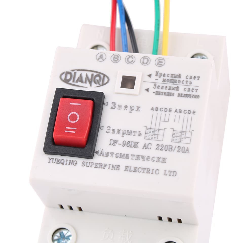 A DF-96D water level sensor switch for controlling water pumps, featuring 2M wires and a 20A capacity.