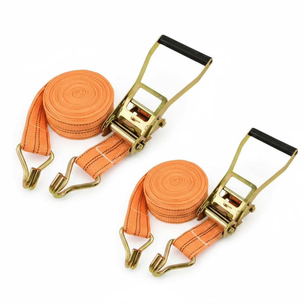 Ratchet Tie-Down Straps 40mm x 3-10M | Heavy Duty Cargo Lashing | Double Hook Transport