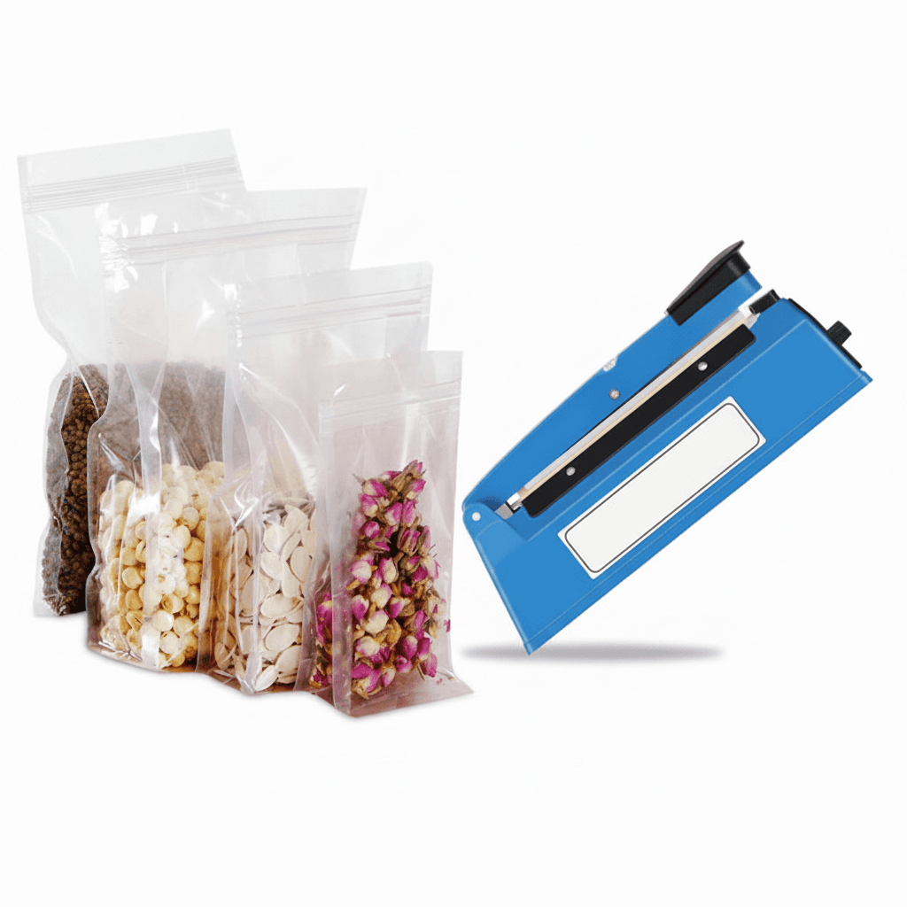 Heat Sealer Machine | 8-Gear Temp Control | Film Cutting for Plastic Bags