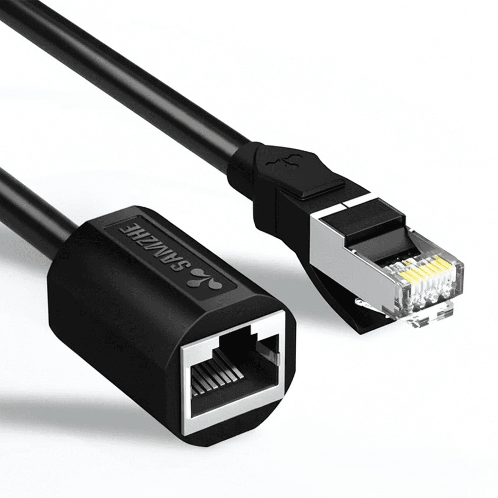 Cat6 Ethernet Cable Extender | RJ45 Male to Female | PC & Laptop