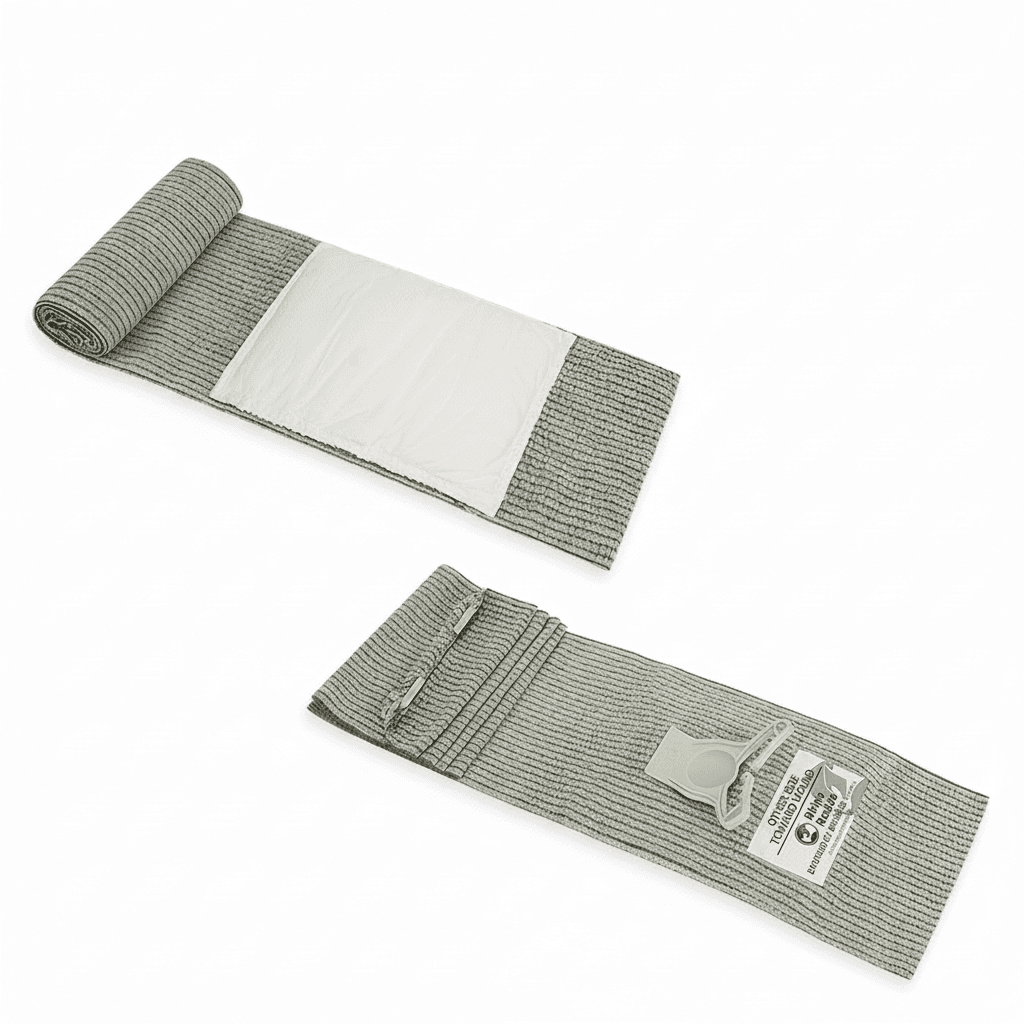 6 Inch Emergency Bandage First Aid Kit, sealed in packaging.