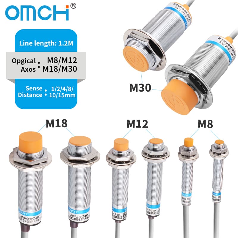 OMCH M8 M12 M18 M30 Inductive Proximity Switch Sensor, a reliable magnetic sensor for detection.