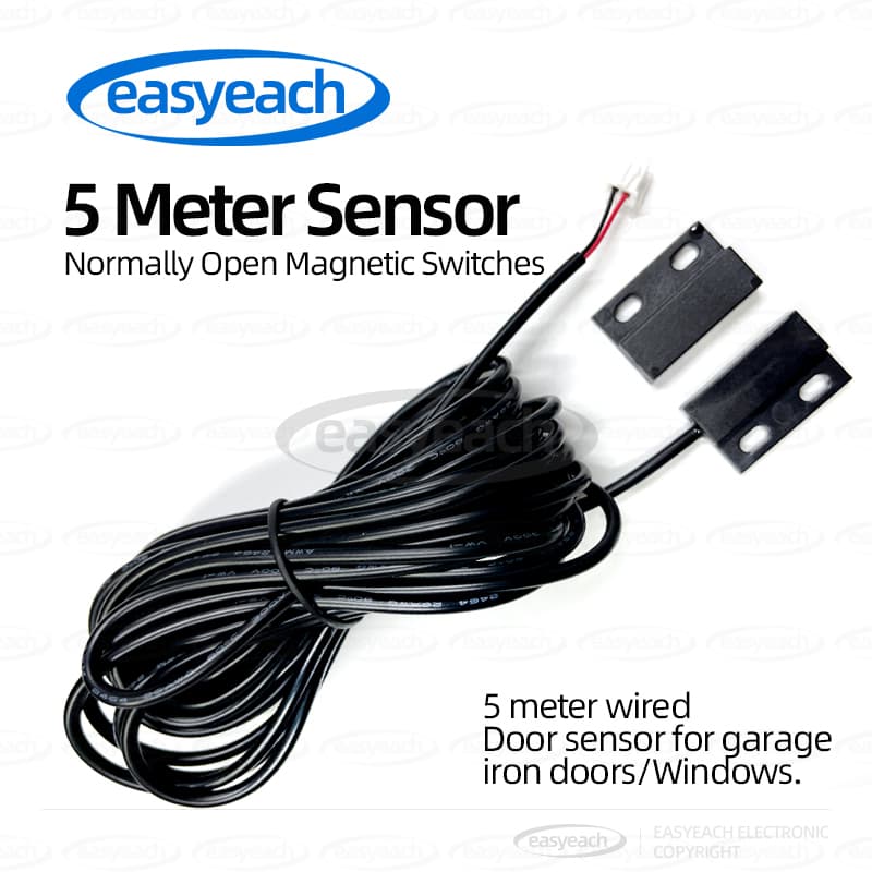 A GPS-30 Wired Door 5m Sensor, an NdFeB magnetic sensor switch designed as an iron door open detector for outdoor use.
