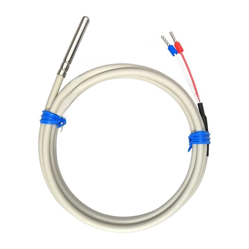 Waterproof NTC thermistor probe, 10K/50K/100K options, designed for industrial oilproof temperature detection.
