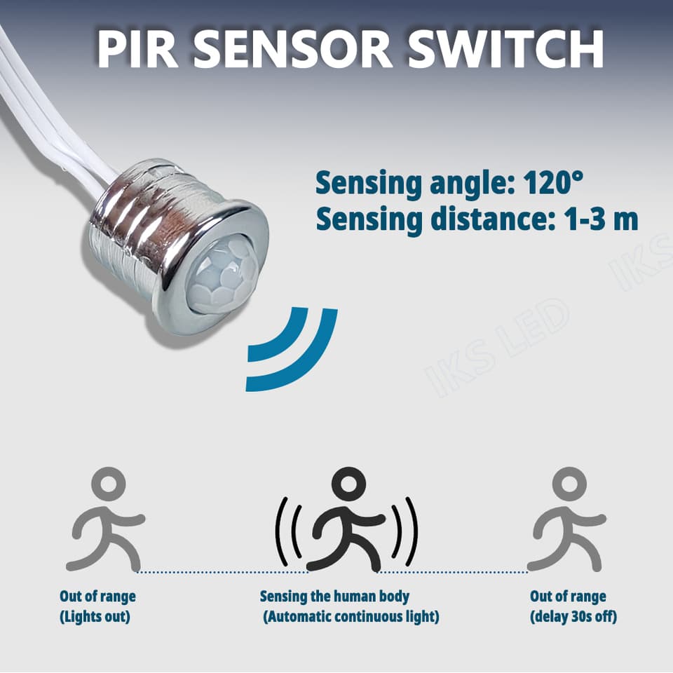 Mini touch capacitive sensor for door control, LED lamp sensing switch with DuPont connector cable.