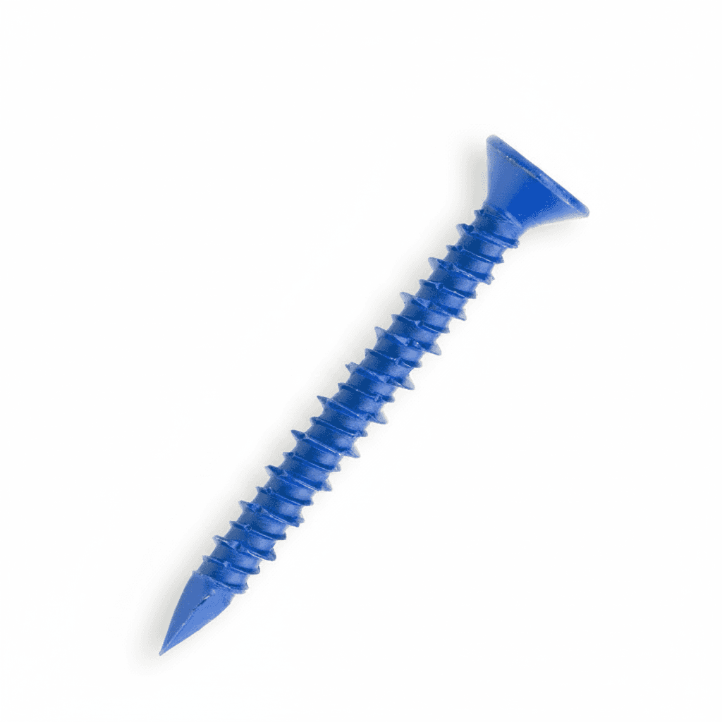 Concrete Screws | Blue Flat Head | Masonry, Brick, Block, Cement 3/16" (39pcs)