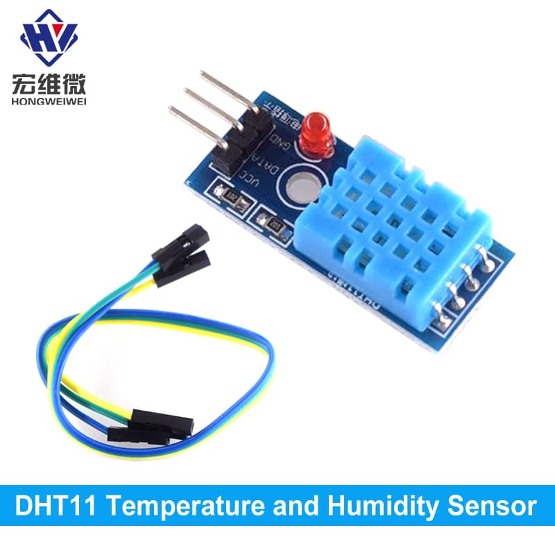 Smart 3-pin DHT-11 DHT11 digital temperature and relative humidity sensor module with PCB for Arduino.