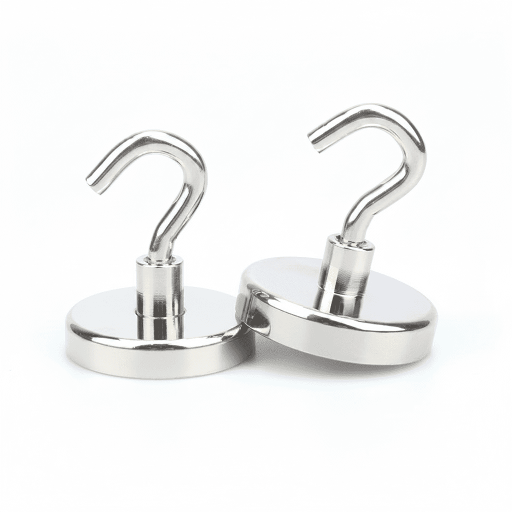 E8-E60 Magnetic Hooks for Garment Hanging Rail, a single hook.