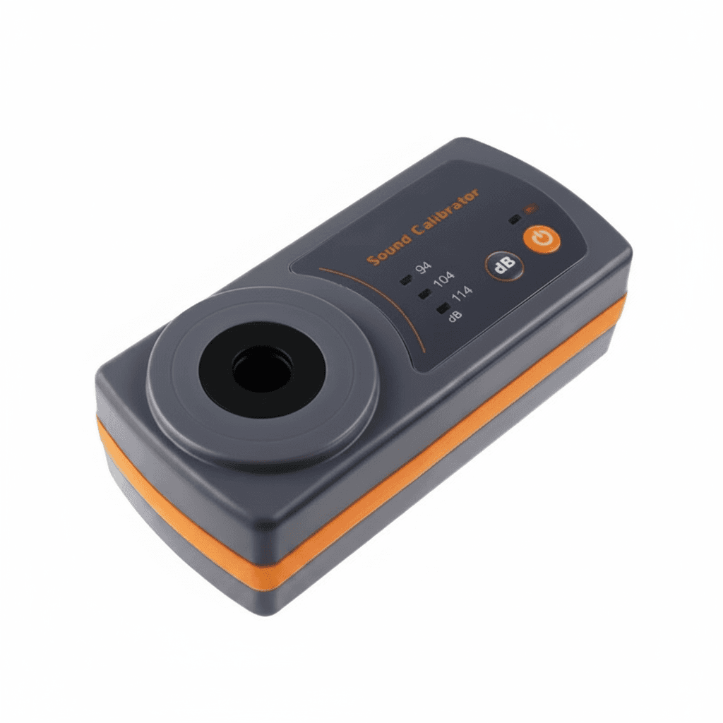 Level Meter Calibrator, a compact device for precise sound measurement.