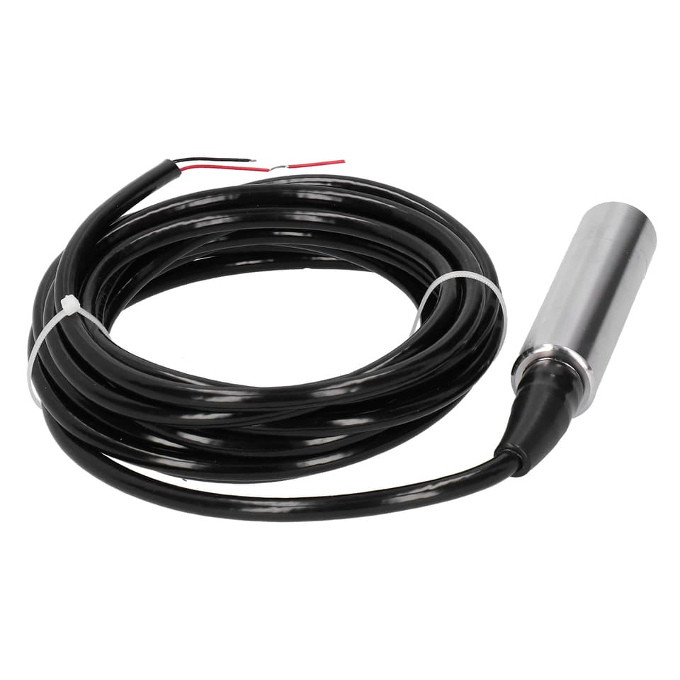 YB2JF liquid level sensor with a 5m cable, designed for 12V-32VDC systems, outputting 4-20mA.