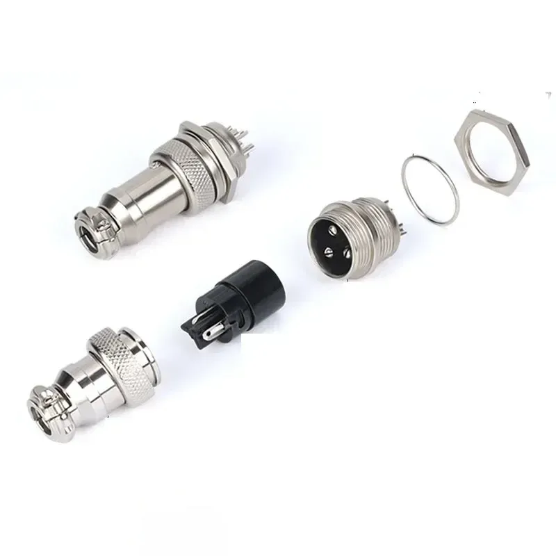 GX12 GX16 GX20 Waterproof Aviation Connector, available in 2 to 15 pins, an essential industrial plug socket for machinery.