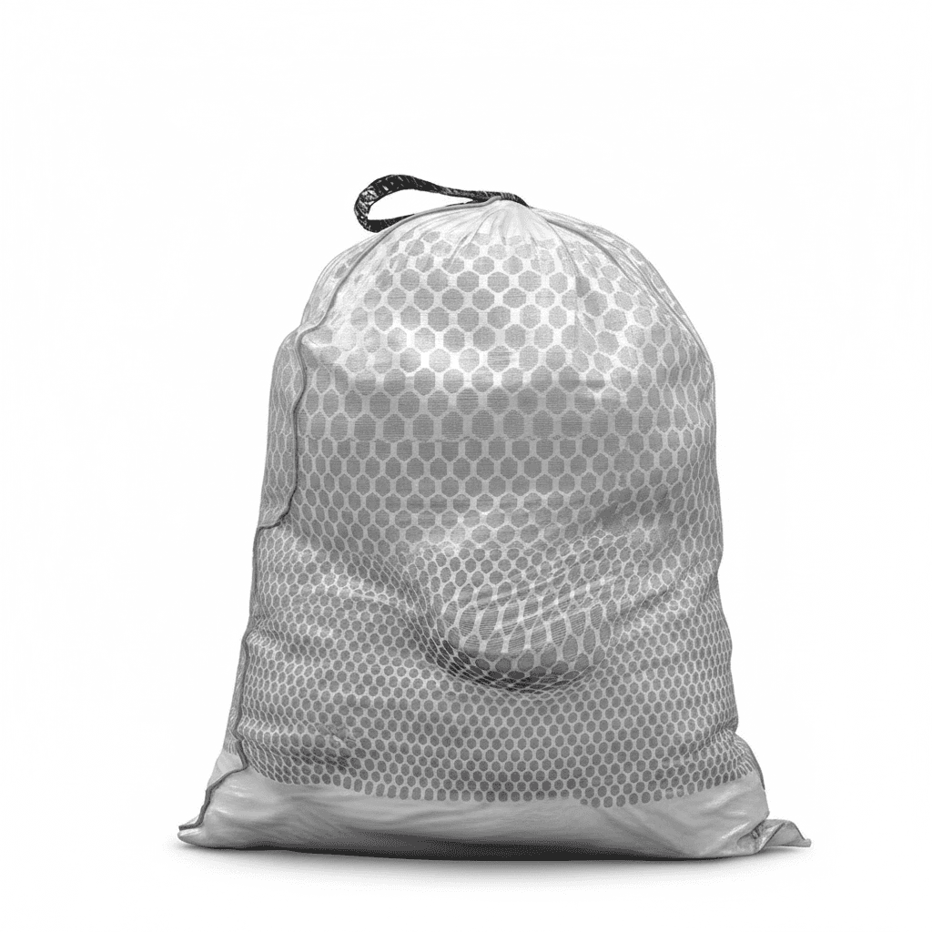 Heavy Duty Bin Bags | Stink Shield | 50L White Drawstring - Image 1