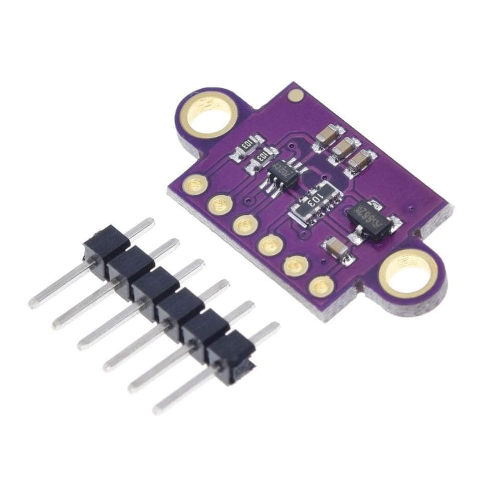 A 5-pack of VL53L0X Time-of-Flight (ToF) 940nm laser distance sensor breakout modules.
