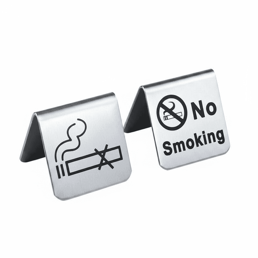 No Smoking Sign, a single red and white circular sign with a cigarette symbol.