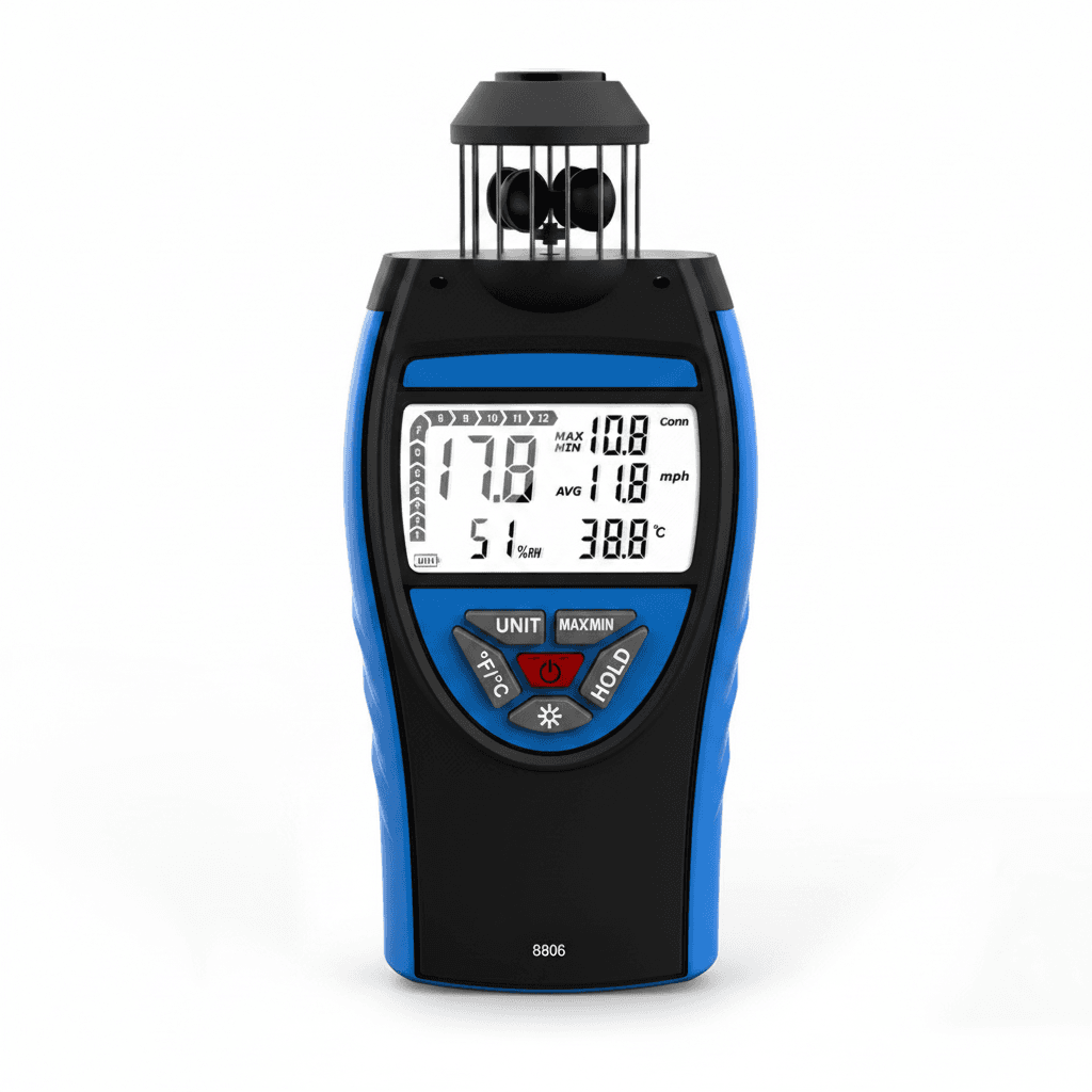 Anemometer Wind Cup Style, a three-cup wind sensor.