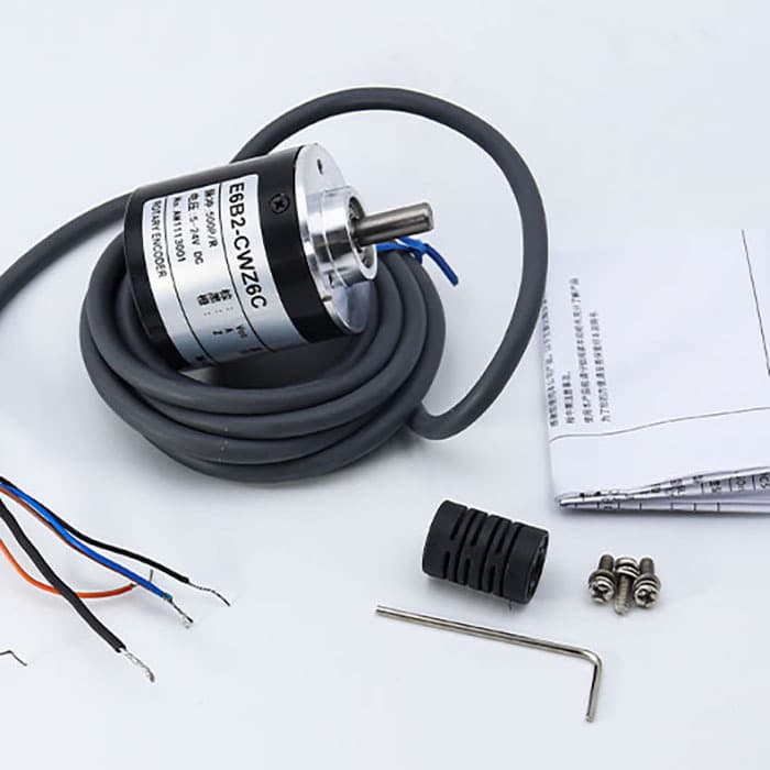 Optical rotary encoder E6B2 CWZ6C, a high-precision photoelectric incremental sensor for motion control.