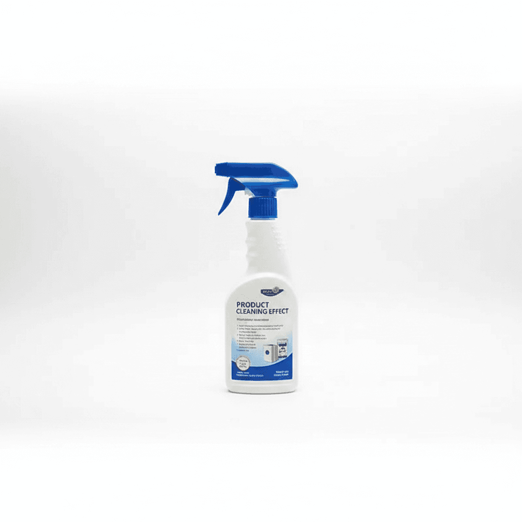Spot Cleaner bottle, white with blue label, ready for use.