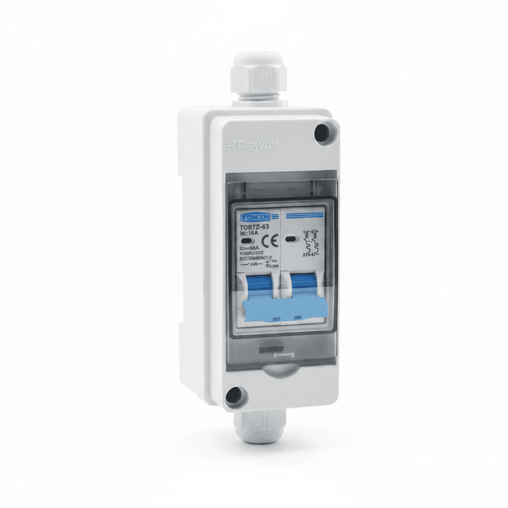 Circuit Breaker Box | Solar PV Combiner | 1 In 1 Out DC IP65