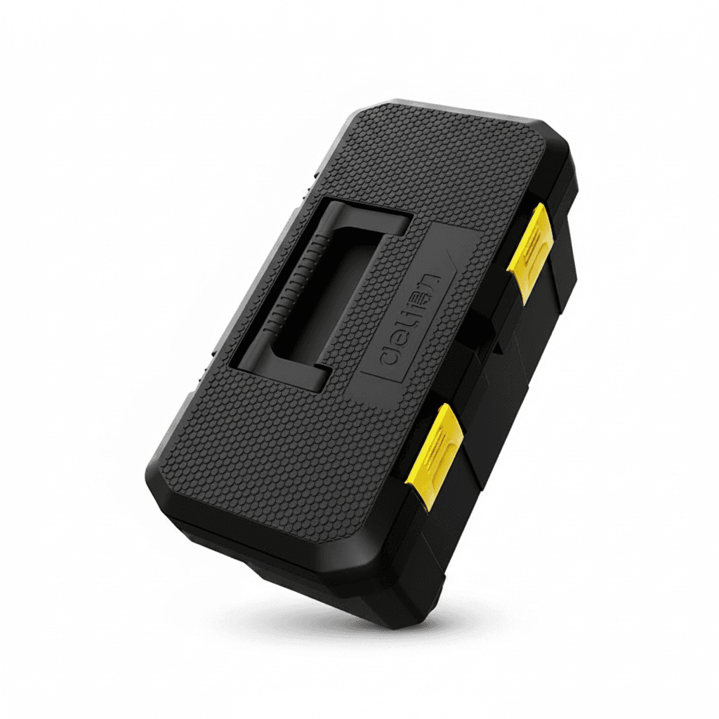 Deli 12/15 Inch Tool Box, a robust storage solution.