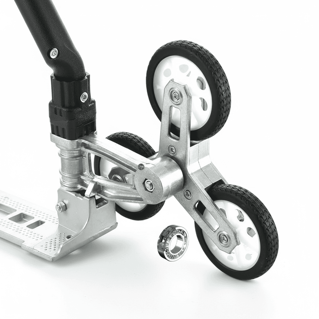 Folding Hand Truck Trolley, fully extended and ready for use.