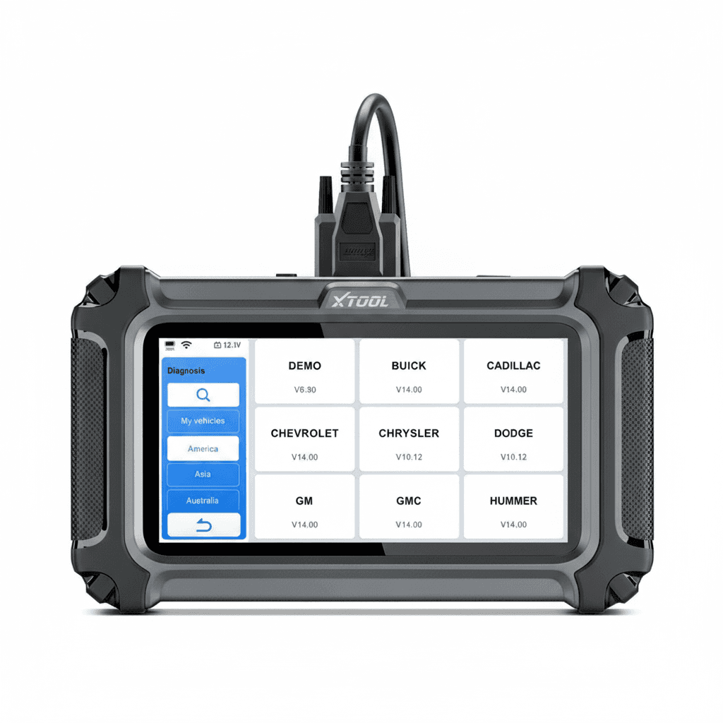 XTOOL D5 OBD2 scanner, a standalone diagnostic tool.