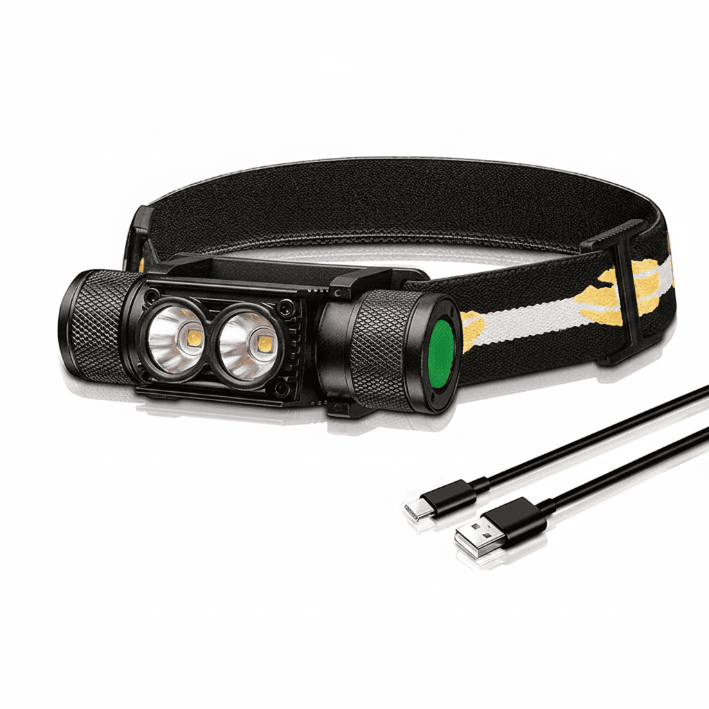 H25L USB Rechargeable Head Torch | 1000LM, 5000K | Camping & Fishing
