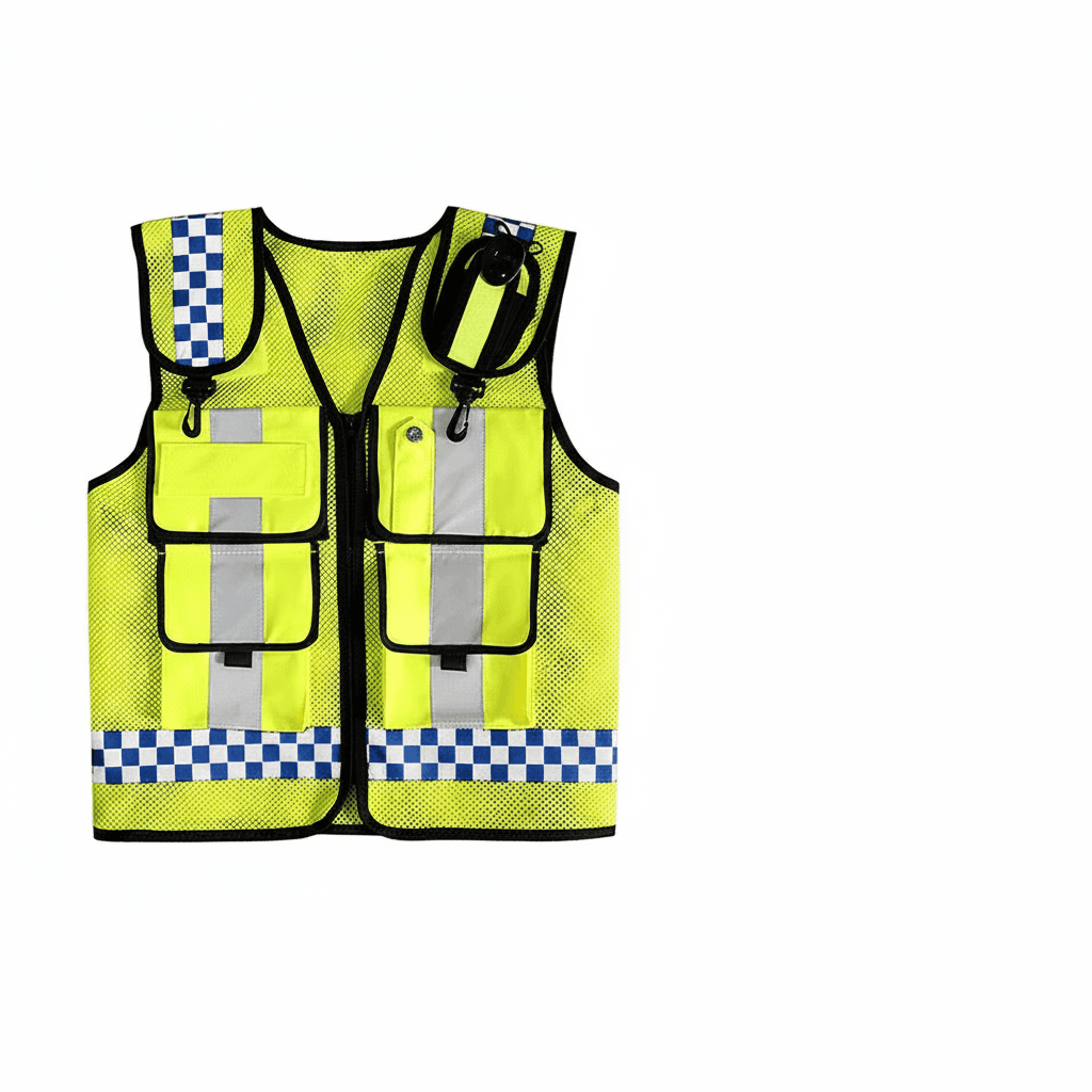 Hi Vis Vest, plain yellow with reflective strips.