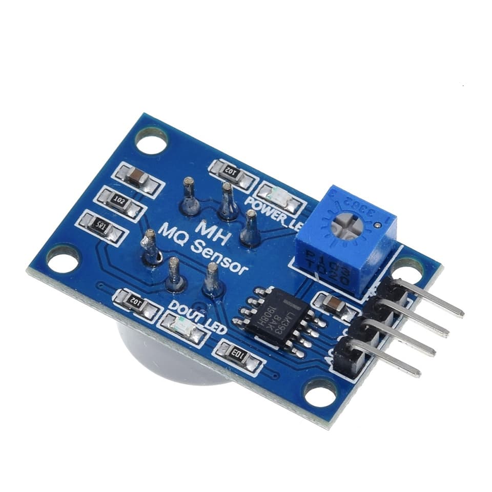 A TZT MQ-7 module carbon monoxide gas sensor for detection and alarm systems, compatible with Arduino.