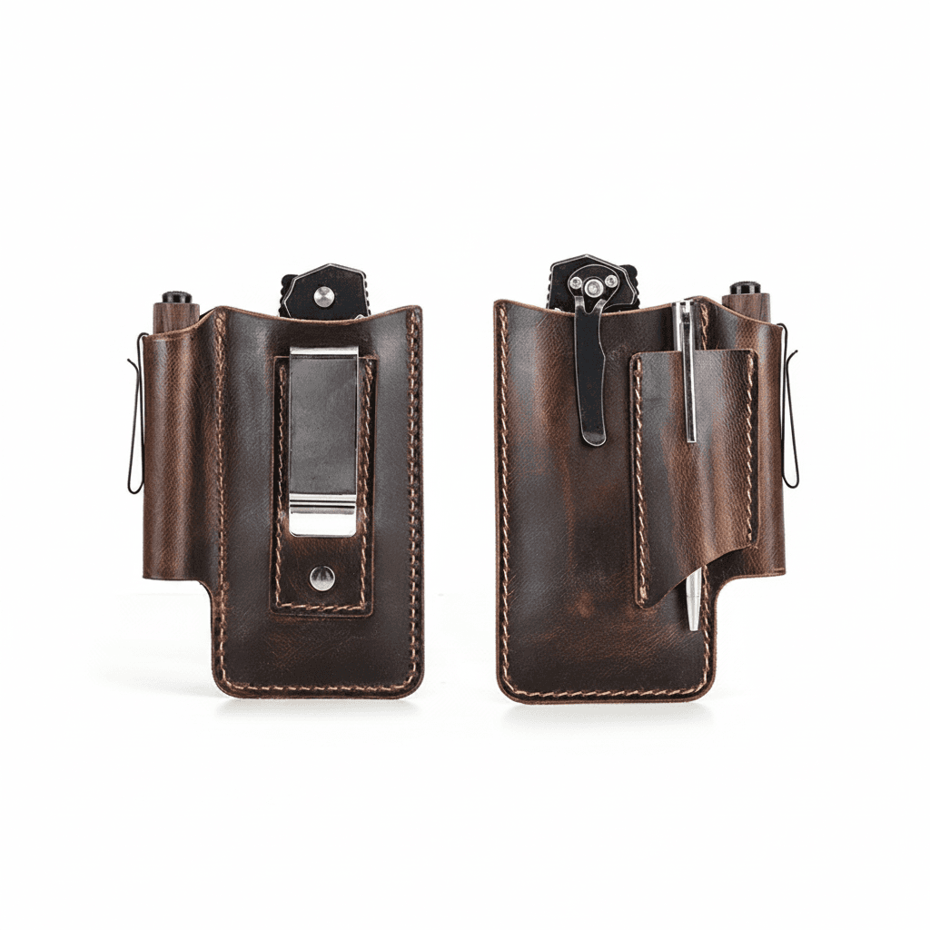 Multi-Tool Belt Pouch | Leather Tool Holder | Outdoor Work Waist Bag - Image 1