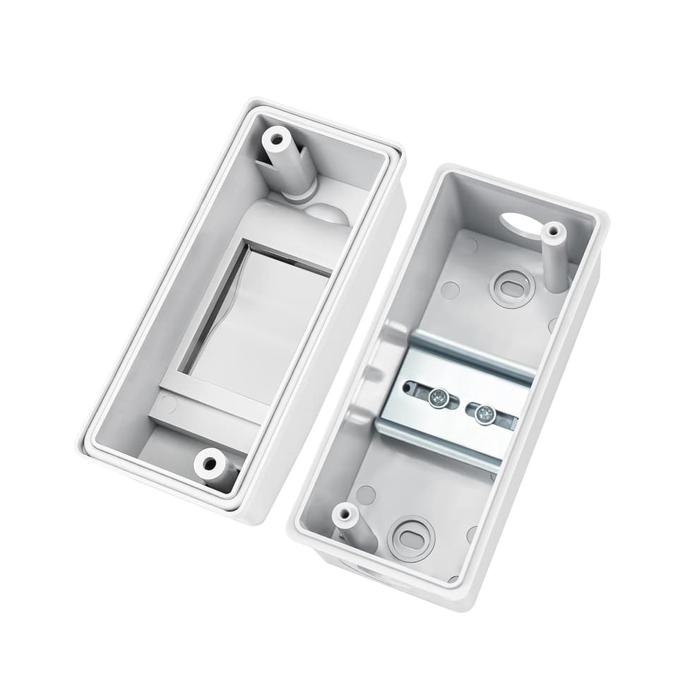 A JOTTA MCB Circuit Breaker Waterproof Box, HT-2, serving as a power distribution box with 2-way connectors.