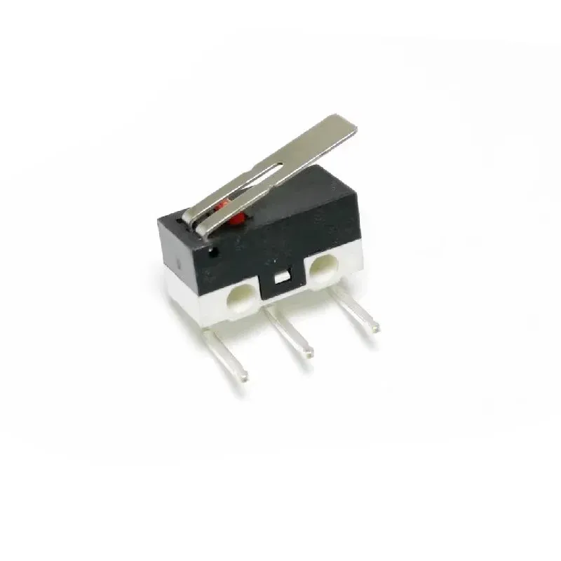 A 3-pin micro limit switch with a roller lever, ideal for precise detection in electronic devices.