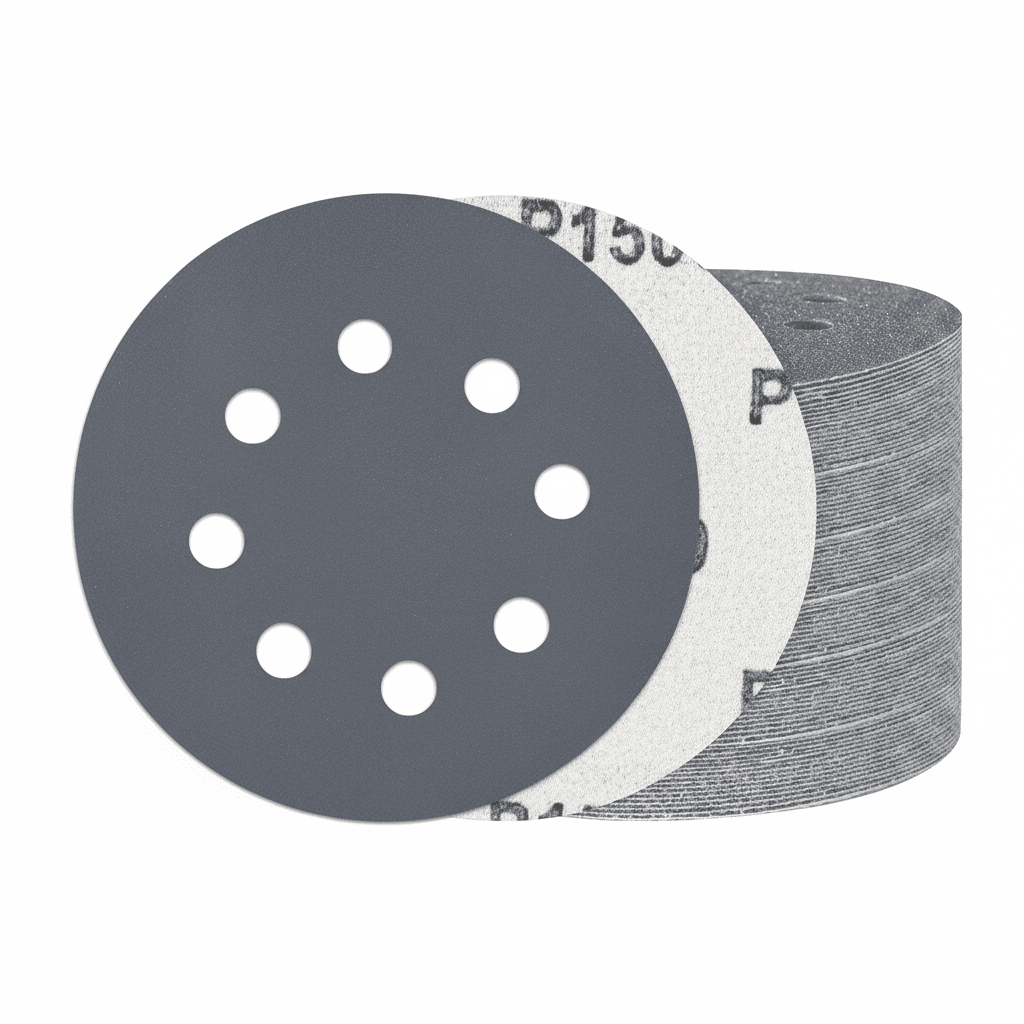 125mm 8-hole wet/dry sandpaper for car, metal, and woodworking. Essential for sanding drum applications.
