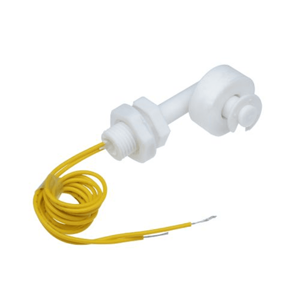 A white and blue DC 220V liquid water level sensor float switch, designed for precise flow measurement in fish tanks.