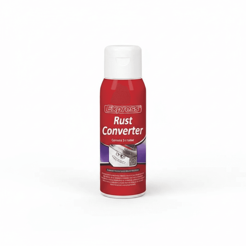 Car Rust Converter bottle, front view.