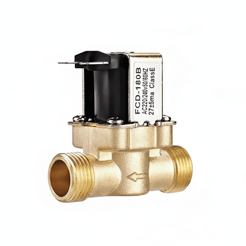 Brass gate valve.