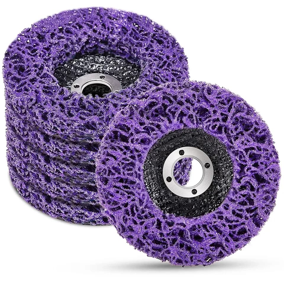 Coral disc poly strip disc for angle grinders, excellent for paint and rust removal.