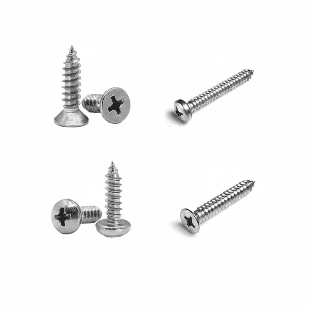 Stainless 304 Steel Wood Screws Assortment M3-M6 | Phillips Truss & Flat Head | Decking & Drywall Fixings